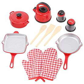 【中古】Kitchen Cookware Pots and Pans Playset for Kids with Kettle Cooking Utensils Set Salt and Pepper Shakers