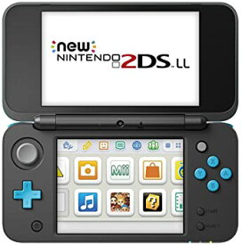 【中古】Newニンテンドー2DS LL 【ブラック×ターコイズ】3DSのゲームが遊べる