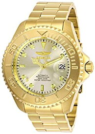 【中古】Invicta Men's Pro Diver Gold-Tone Steel Bracelet & Case Automatic Champagne Dial Analog Watch 28950