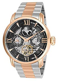 【中古】(未使用・未開封品)Invicta Men's Objet D Art Rose Gold-Tone Steel Bracelet & Case Automatic Black Dial Analog Watch 27579