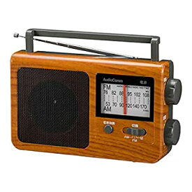 【中古】(未使用・未開封品)OHM AudioComm AM/FMポータブルラジオ 木目調 RAD-T780Z-WK