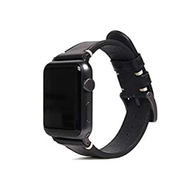 【中古】(未使用・未開封品)SLG Design Apple Watch バンド 44mm 42mm用 本革 Italian Buttero Leather Strap ブラック (アップルウォッチバンド イタリアンブッテーロレザ