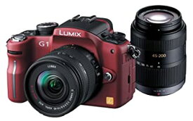 【中古】【非常に良い】パナソニック デジタル一眼カメラ LUMIX (ルミックス) G1 Wレンズキット コンフォートレッド DMC-G1W-R