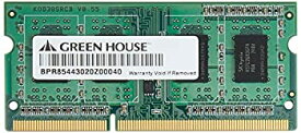 【中古】(未使用・未開封品)グリーンハウス ノート用 PC3-12800 204pin DDR3 SDRAM SO-DIMM 2GB(2Gbit) GH-DWT1600-2GB