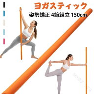 ヨガスティック ヨガ棒 多機能 ストレッチスティック 長さ調節 金属製 肩甲骨ストレッチ 棒 肩 背中 伸ば…