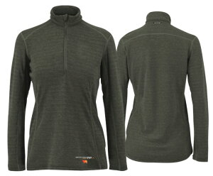 yONYONE/IlzBreathTech merino PP Ladys L/S Half Zip(Black) / fB[X@@n[tZIP nmE[