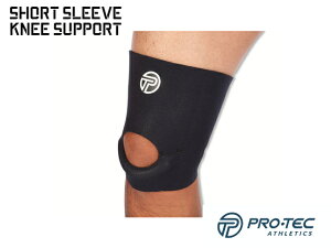 PRO-TEC / �v���e�b�N �V���[�g�X���[�u�@�j�[�T�|�[�g (�u���b�N) Short Sleeve Knee Support 079-95035-s 785702060001