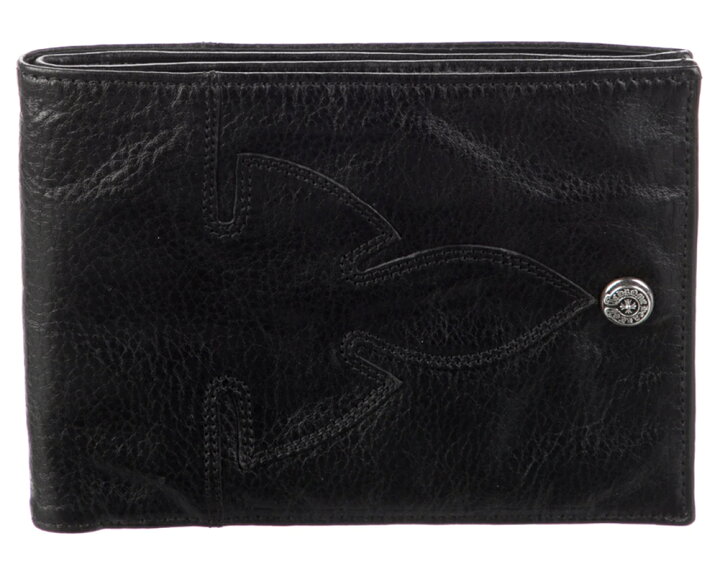楽天市場】CHROME HEARTS 1 SNAP BLACK LEATHER WALLET クロムハーツ 