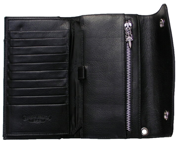 楽天市場】CHROME HEARTS WAVE WALLET BLACK クロムハーツ ウォレット 