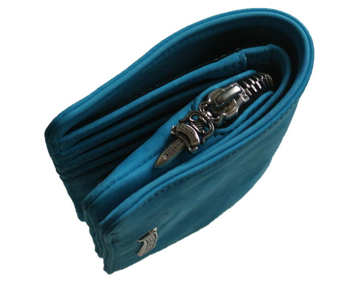 楽天市場】CHROME HEARTS TURQUOISE SUEDE LEATHER JOEY WALLET クロム 