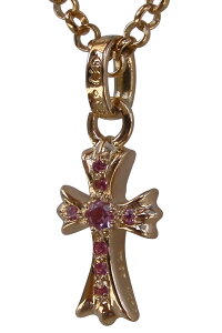 CHROME HEARTS BABY FAT PAVE PINK SAPPHIRE 22K Nn[c@xr[t@bg@sN@Tt@CA 22