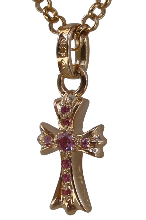 楽天市場】CHROME HEARTS BABY FAT PAVE PINK SAPPHIRE 22K クロム  