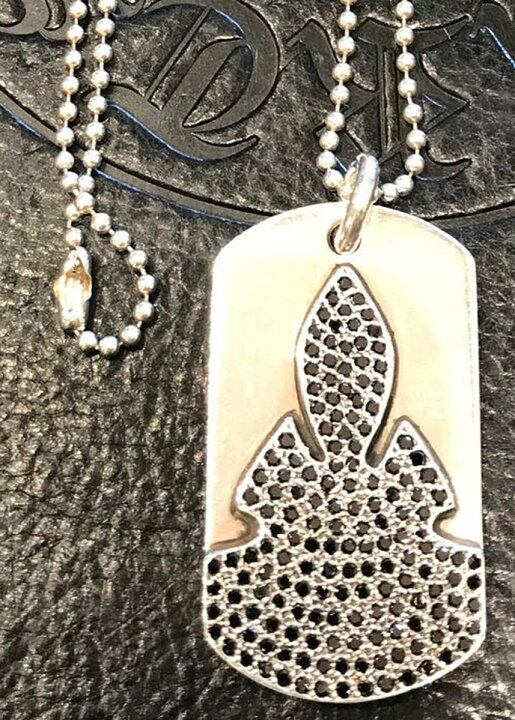 楽天市場】CHROME HEARTS DOG TAG FLERKNEE / BLACK DIAMOND クロム 