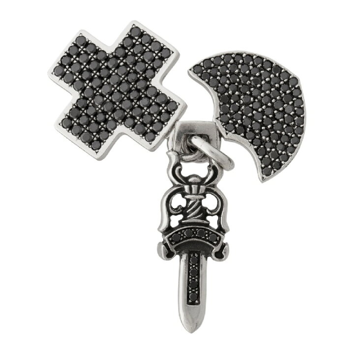 楽天市場】CHROME HEARTS PENDANT 3 TRINKETS BLACK DIAMOND PAVE