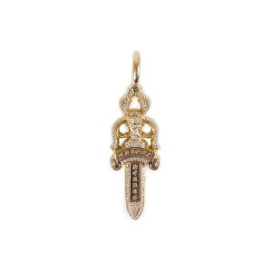 CHROME HEARTS DOUBLE DAGGER CHARM PAVE DIAMOND Nn[c@22@_u@_K[@`[@pF_C