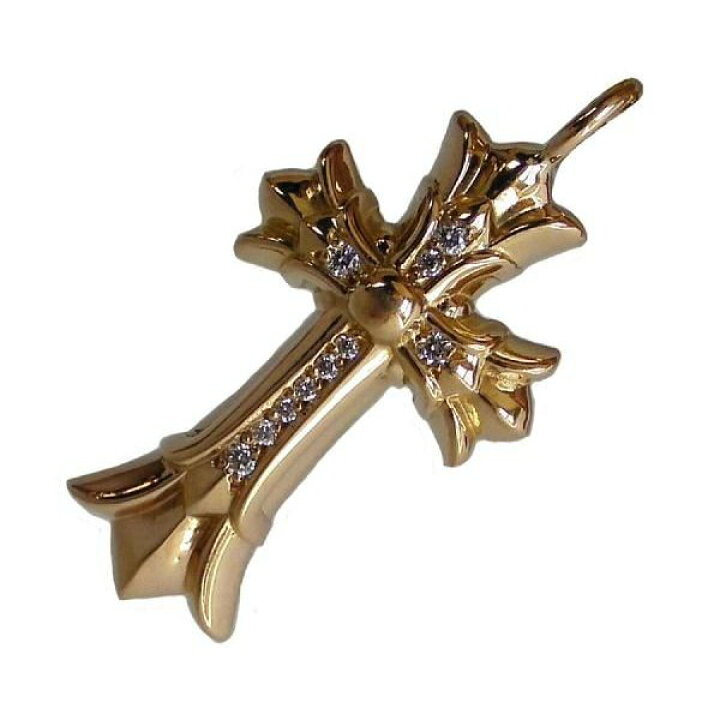 楽天市場】CHROME HEARTS DOUBLE TINY CH CROSS 22K PAVE クロムハーツ  
