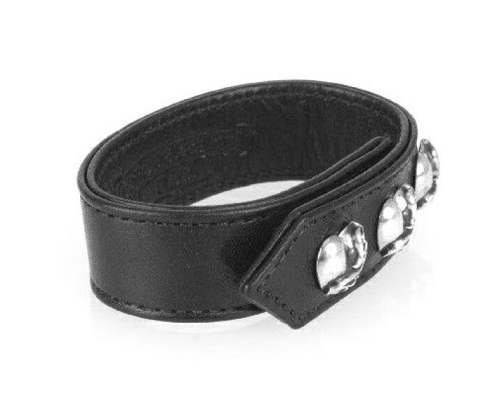 楽天市場】クロムハーツ 3ボタン 2スナップ ブレスレット レザー  