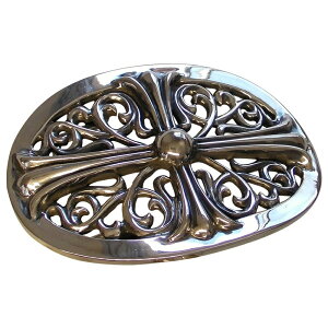 CHROME HEARTS CLASSIC OVAL CROSS BELT BUCKLE �N�����n�[�c�@�N���V�b�N�I�[�o�� �N���X �x���g�o�b�N��