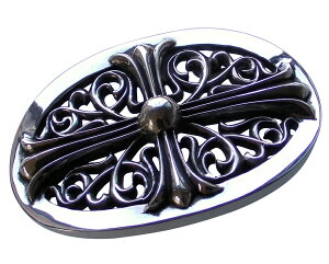 CHROME HEARTS CLASSIC OVAL CROSS LARGE BELT BUCKLE �N�����n�[�c�@�N���V�b�N�I�[�o���N���X�@���[�W�@�o�b�N��