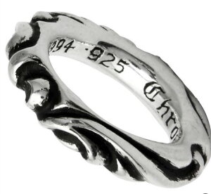 CHROME HEARTS SCROLL BAND RING �N�����n�[�c�@�X�N���[���o���h�@�����O