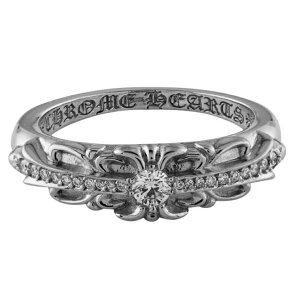 CHROME HEARTS BABY CLASSIC FLORAL CROSS RING PAVE DIAMOND �N�����n�[�c�@�x�r�[�N���V�b�N�@�t���[�����@�����O�@�_�C��
