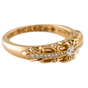 CHROME HEARTS 22K BABY CLASSIC FLORAL CROSS RING PAVE DIAMOND Nn[c@xr[NVbN@t[NX@O@_C22@w