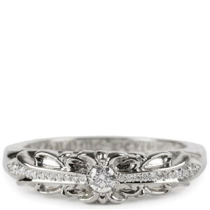 CHROME HEARTS FLORAL CROSS RING PAVE DIAMOND Nn[c@t[NX@O@pF_C@w