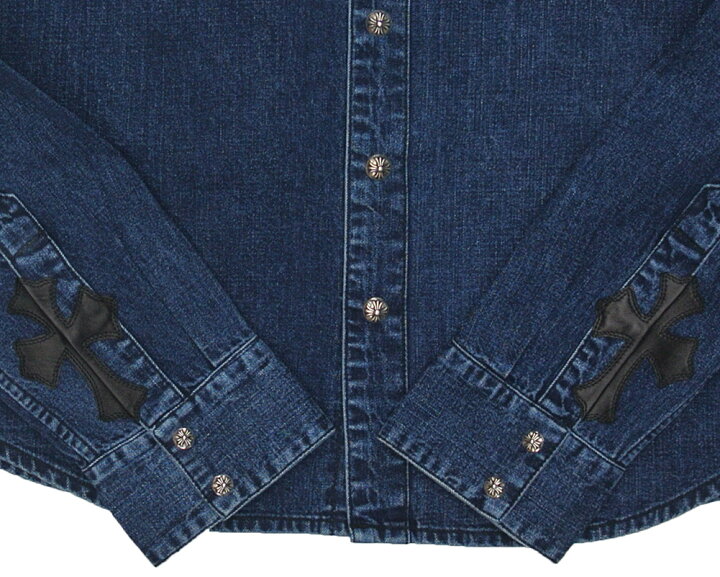 楽天市場】CHROME HEARTS MEDIUM BLUE DENIM SHIRT クロムハーツ 