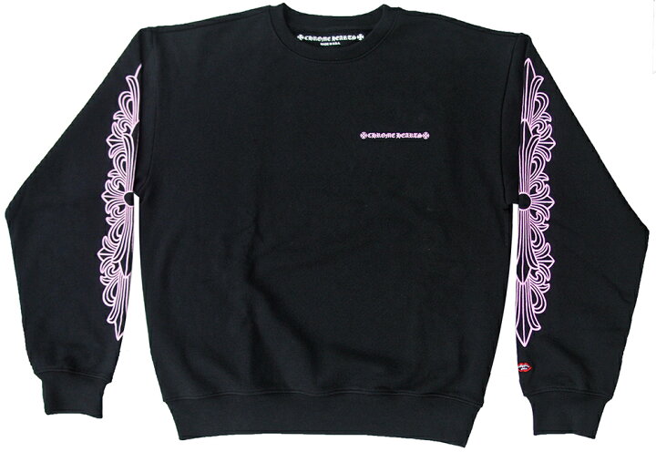 楽天市場】CHROME HEARTS SWEAT SHIRT FLORAL CROSS BLACK / PINK 