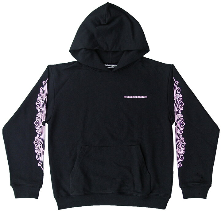 楽天市場】CHROME HEARTS HOODIE FLORAL CROSS BLACK / PINK クロム  
