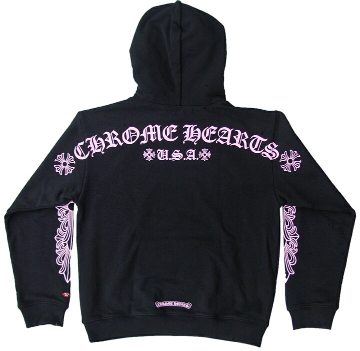 楽天市場】CHROME HEARTS HOODIE FLORAL CROSS BLACK / PINK クロム 
