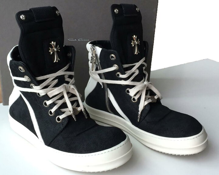 楽天市場】Chrome Hearts Rick Owens Geo Sneakers Black & White 