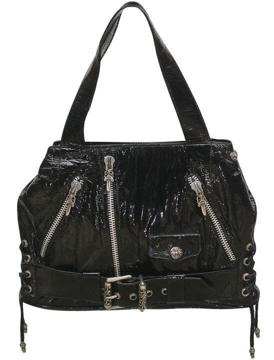 楽天市場】CHROME HEARTS JJ DEAN PATENT LEATHER BAG BLACK クロム  