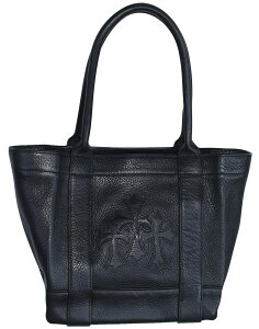 CHROME HEARTS MINI TOTE BAG HEAVY BLACK LEATHER CEMETERY CROSS �N�����n�[�c�@�~�j�g�[�g�o�b�O�@�u���b�N�@�w�r�[���U�[�@�Z���^���[�N���X