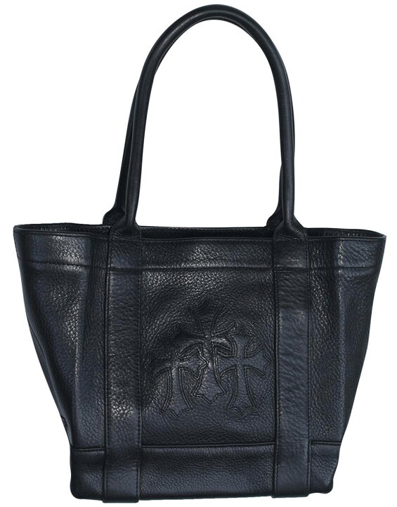 楽天市場】CHROME HEARTS MINI TOTE BAG HEAVY BLACK LEATHER CEMETERY 
