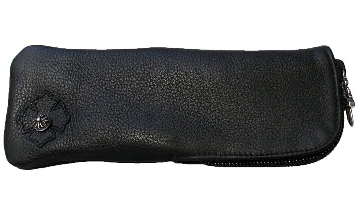 楽天市場】CHROME HEARTS LEATHER POUCH BLACK クロムハーツ レザー 