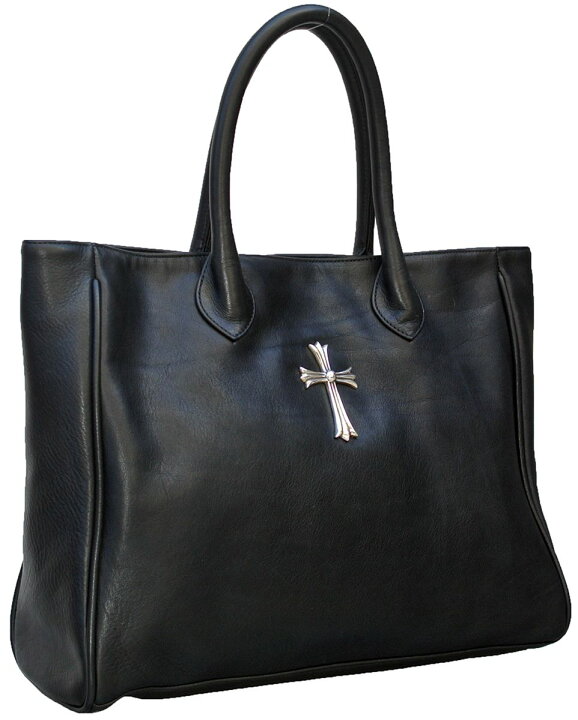 楽天市場】CHROME HEARTS BLACK LINED TOTE BAG W/LG CROSS クロム 