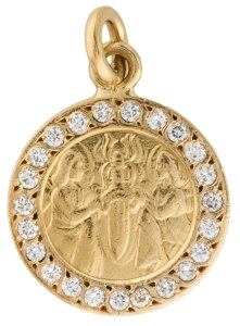 CHROME HEARTS 22K ANGEL MEDAL PAVE DIAMOND Nn[c@GWF_ 22KS[h V1 A y_g`[