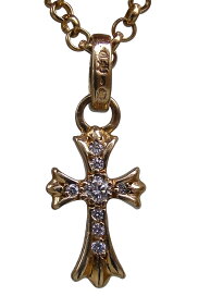 楽天市場】CHROME HEARTS SMALL CROSS PENDANT W/LEATHER BRAID 
