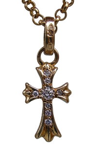 CHROME HEARTS 22K BABYFAT WITH PAVE DIAMOND CHARMNn[c@CHNX 22 xr[t@bg wpF_Ch@`[