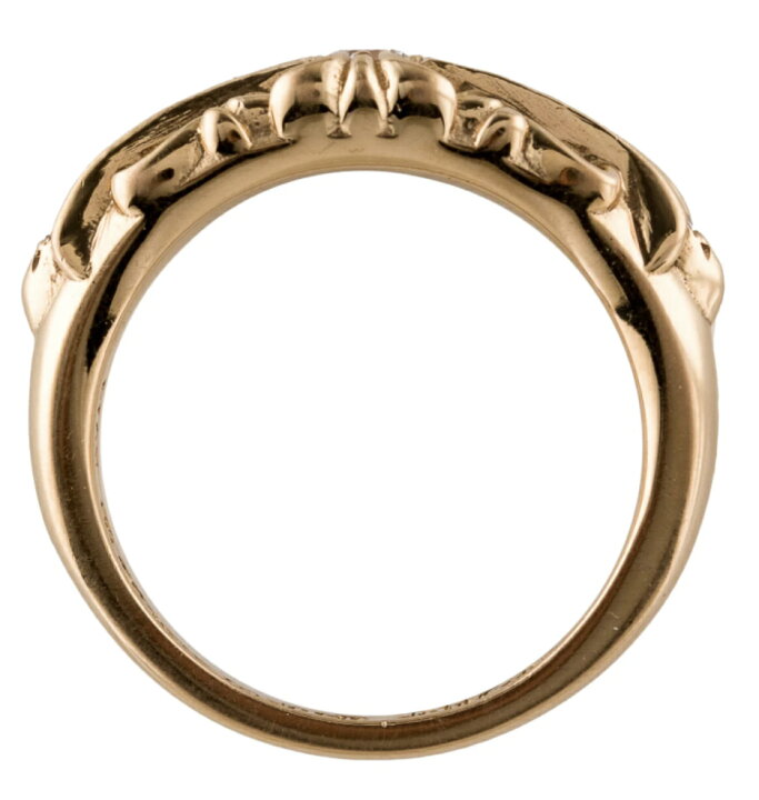 Z1284A/ クロムハーツ ベイビークラシック フローラルクロス リング  