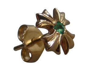CHROME HEARTS #2 CH PLUS STUD EARRING 22K Emerald(SINGLE) Nn[c@#2 CHvX@X^bY@COisAXj 22K@Gh