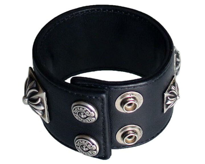 楽天市場】CHROME HEARTS LEATHER & SILVER BRUISER PYRAMID PUNK 