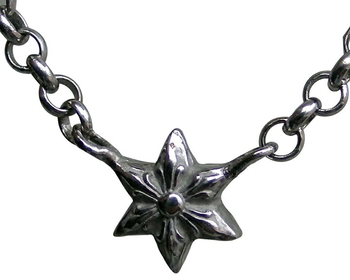 ゆーーきっ様 】CHROME HEARTS ロールチェーン スターネックレス  