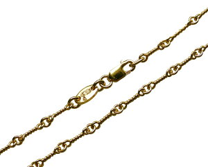 CHROME HEARTS 18" 22K GOLD TWIST CHAIN NECKLACE Nn[c@lbNX`F[@22KS[h@cCXg18C`