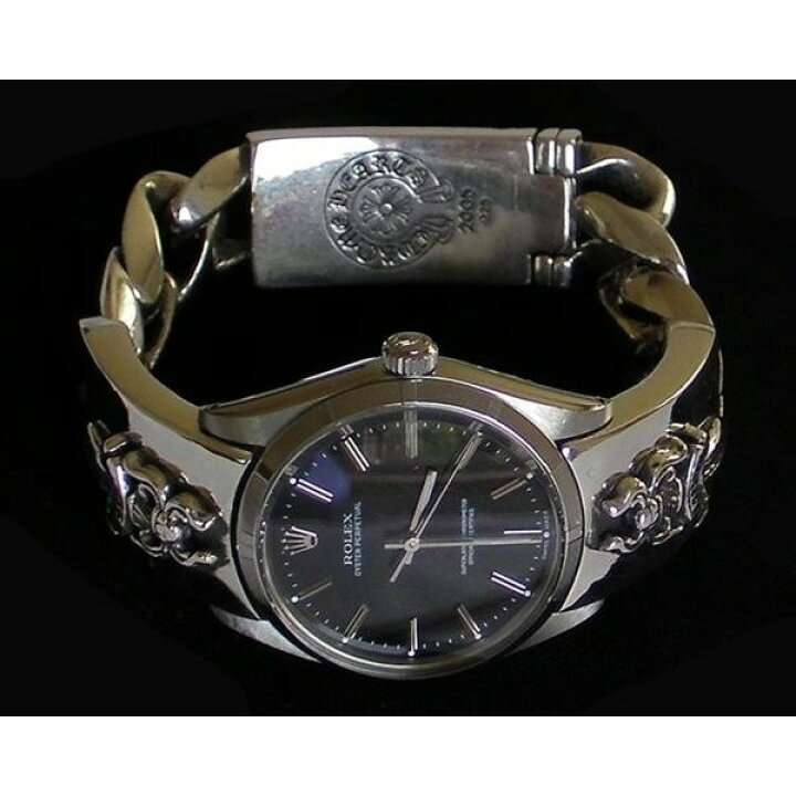 楽天市場】CHROME HEARTS WATCH BRACELET DAGGER ROLEX BLACK FACE  