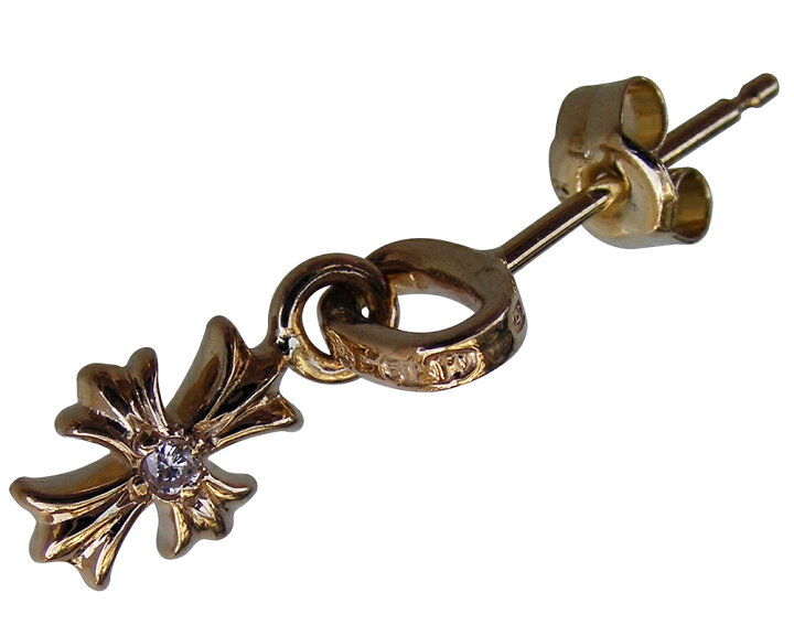 楽天市場】CHROME HEARTS 22K TINY E CH PLUS STUD EARRING SOLITAIRE  