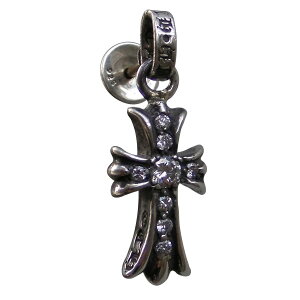 CHROME HEARTS BABY FAT PAVE DOUBLE DIAMOND EARRING Nn[c@xCr[t@bgNX@sAX _C