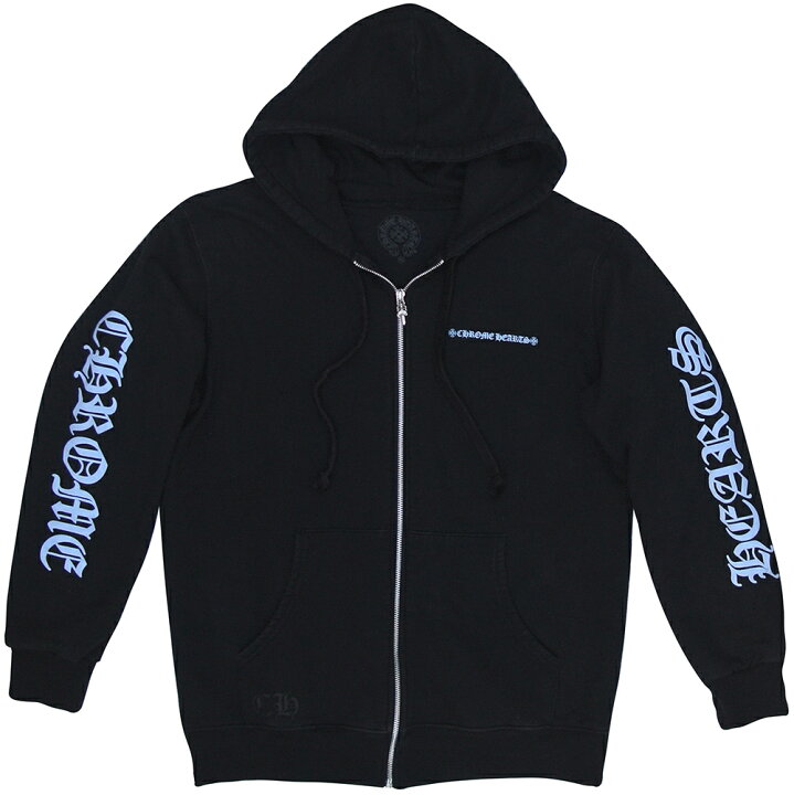 楽天市場】CHROME HEARTS XL ZIP THERMAL HOODIE BLACK W/BLUE PRINT 