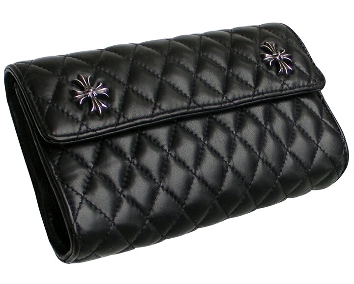 楽天市場】CHROME HEARTS CLUTCH BAG QUILTED 3 SNAP CH PLUS クロム 